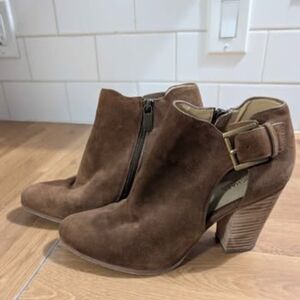 Size 8 | Women's Michael Kors Adams Cutout Buckle Booties / Boots